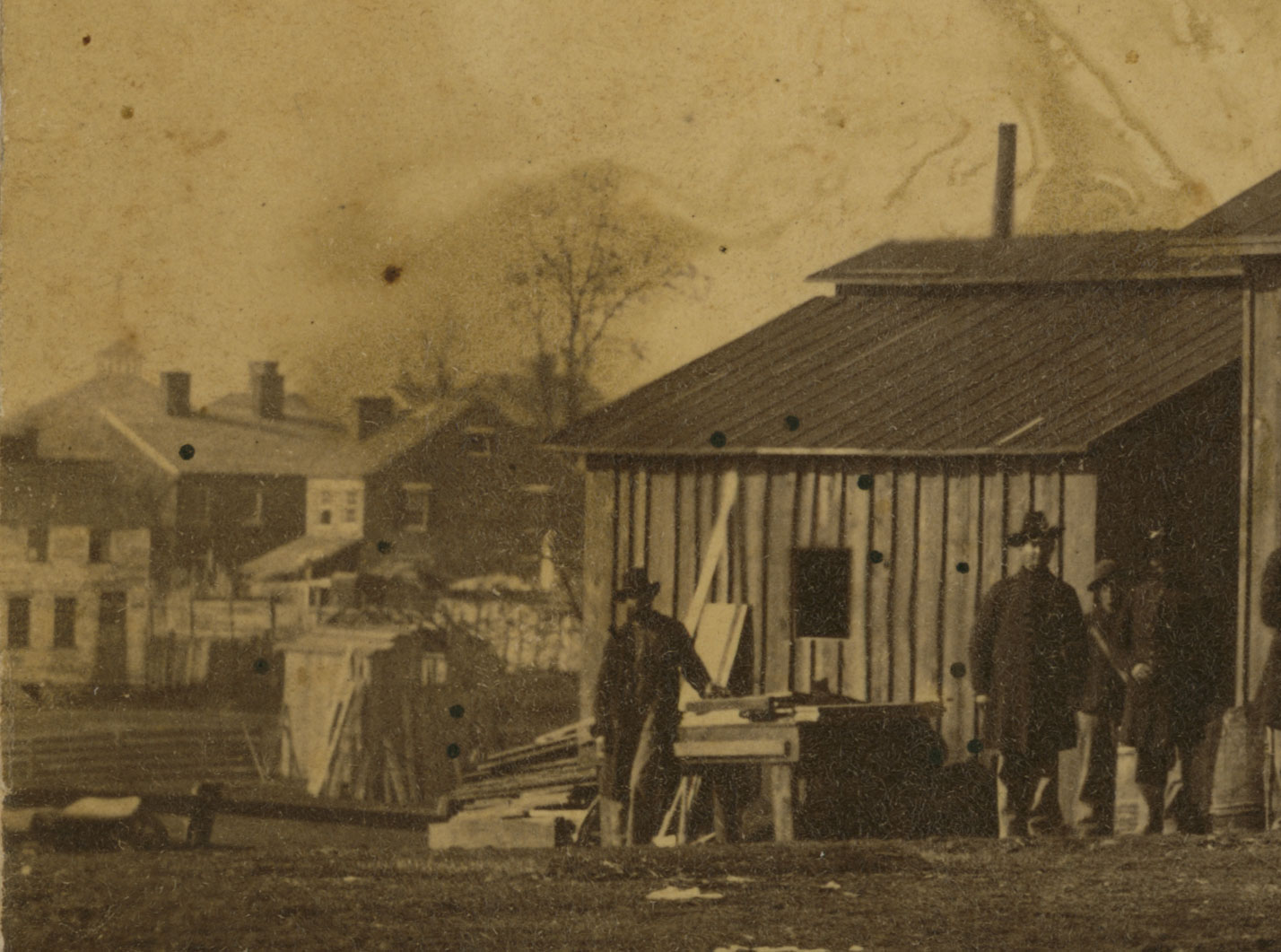 Battery Rogers Hospital Civil War Photograph Alexandria, Virginia