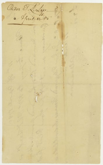 1785 Check Between Thomas Ludwell Lee, Jr. and Colonel John Fitzgerald