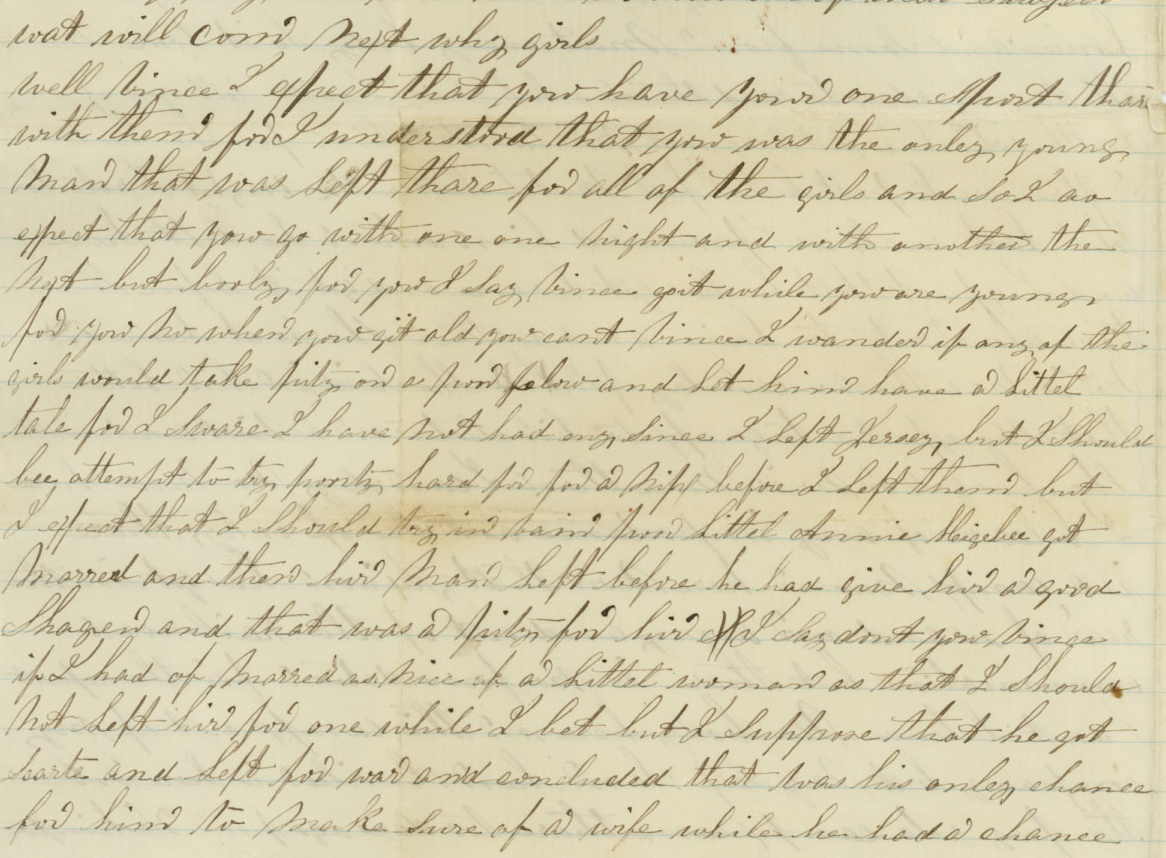Samuel B. Carter Letter Vincent B. Brewer Port Republic, NJ